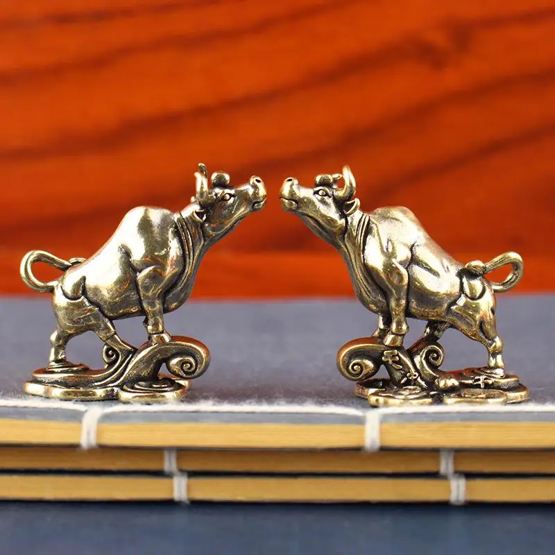 Figura Decorativa Retro de Toro de la Lucha, Decoración de Pared de Latón, Espíritu de la Lucha del Toro, Bulldog de Cobre en Ascensión, Adornos para el Hogar