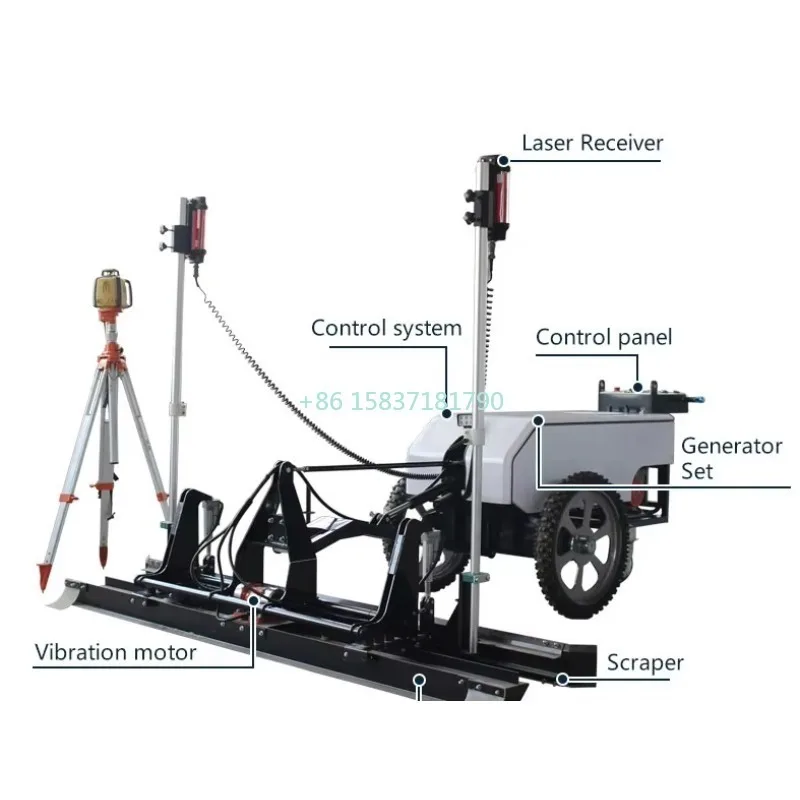 Concrete Laser Screed Machine Portable Laser Leveling Machine Concrete Laser Screed Self Leveling Screed Machine for Dubai