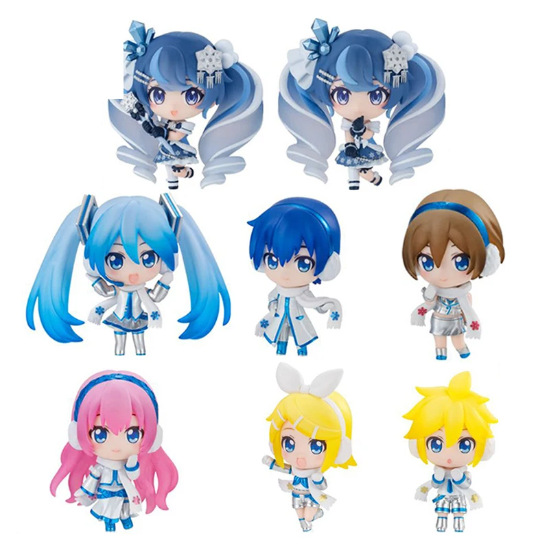 5cm Genuine Bandai Hatsune Miku Kagamine Rin Kagamine Len MEIKO KAITO Megurine Luka Action Figure Model Toys Gift for Birthday