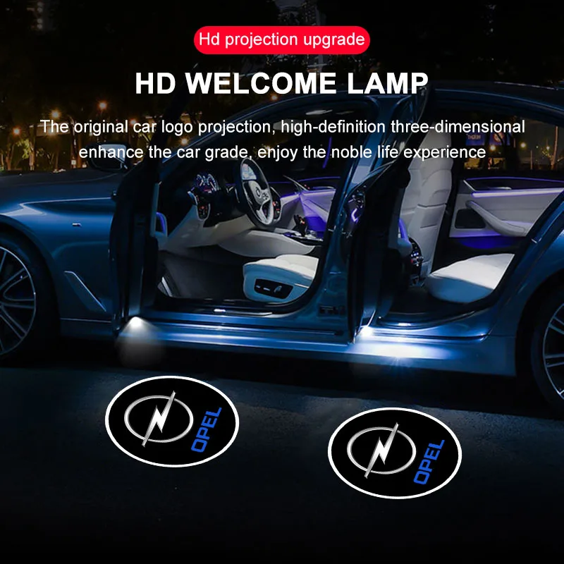 2Pcs Car Door Welcome Light HD LED Projector Welcome Light For Opel Astra j Insignia Astra g Corsa Zafira b Mokka Vivaro Meriva - view 6