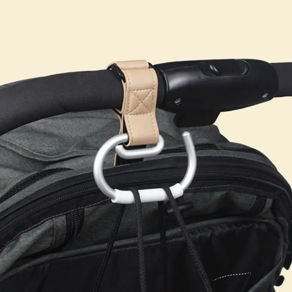 Creative PU Baby Stroller Hooks Solid Color Stroller Accessories Hanging Hook Cartoon Cart Organizer Stroller Accessories Cart