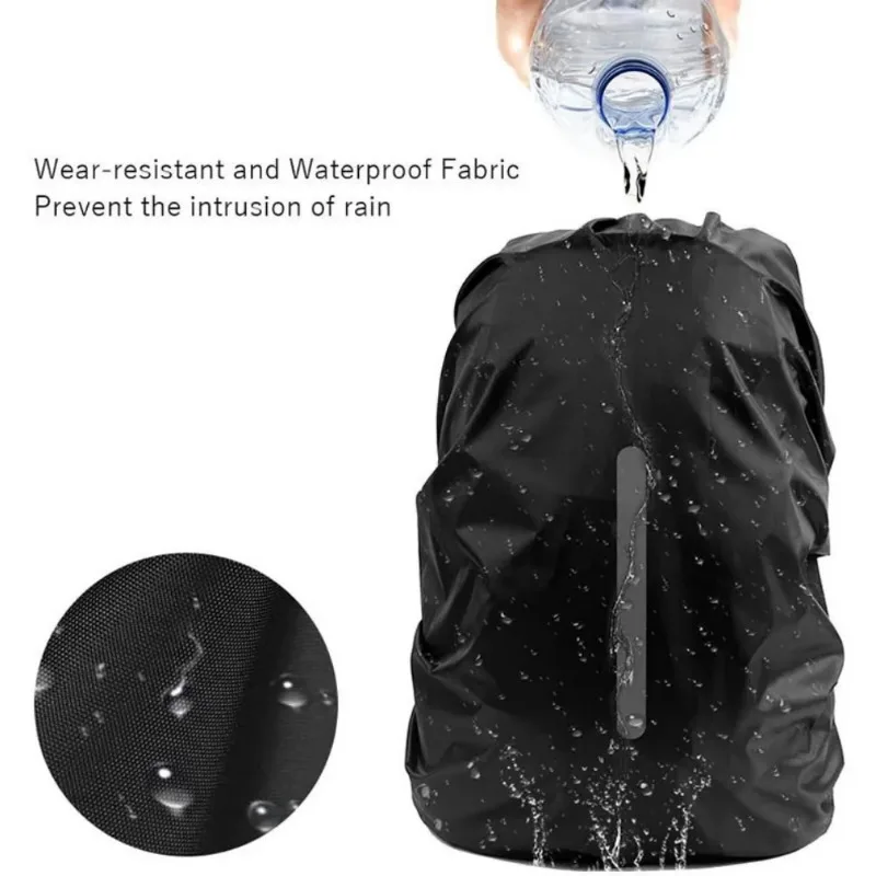 Mochila reflectante impermeable, cubierta para la lluvia, deporte al aire libre, noche, ciclismo, luz de seguridad, funda para la lluvia, bolsa para acampar al aire libre y senderismo