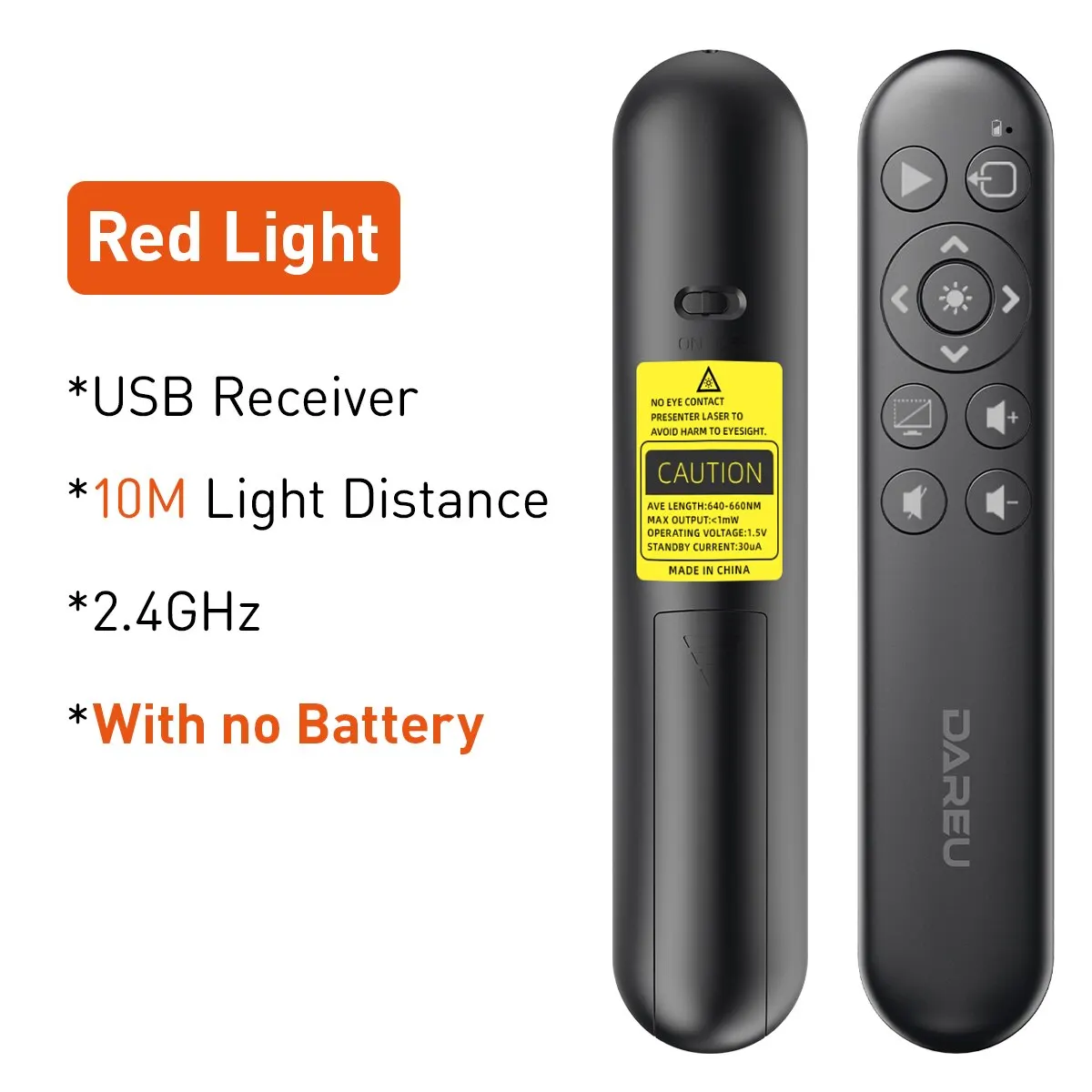 DAREU Wireless Presenter PPT Page Turner USB Pointer with Remote Control Infrared Presenter Pen For Projector Powerpoint Slide