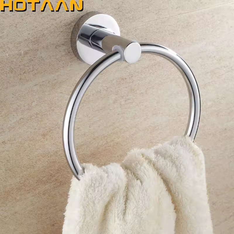 מכירה לוהטת, ., אמבטיה מחזיק מגבת, נירוסטה קיר רכוב עגול טבעות מגבת, מתלה מגבות, YT-10991
