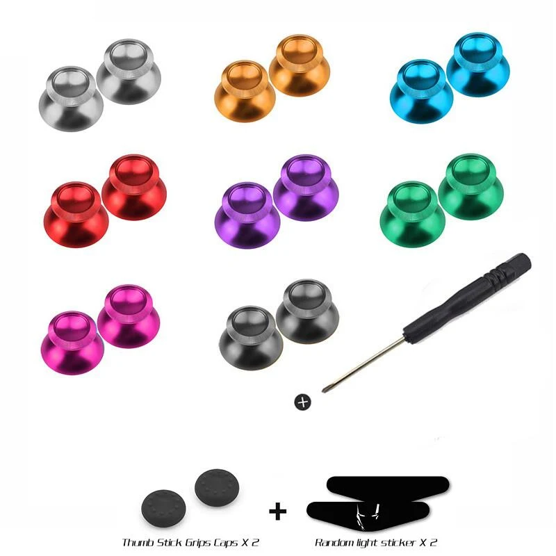 داتا فروج معدن Thumbsticks عصا التحكم قبضة التناظرية عصا ل بلاي ستيشن 4 PS4/برو/سليم Xbox One/سليم/X تحكم الملحقات