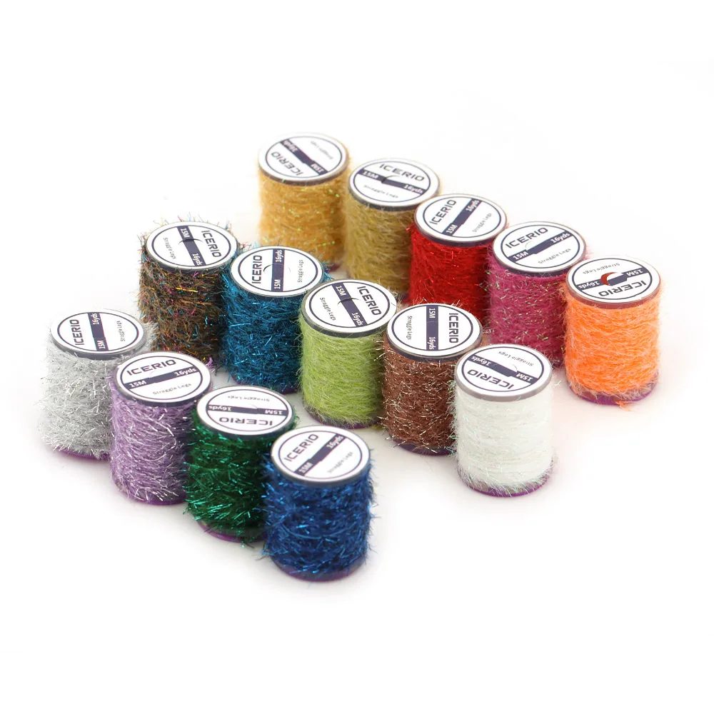 1/14Spools Erstellen Sie Bessere Beine! Straggle Legs Fliegenbinde-Material für Realistische Insekten-/Nymphen-Imitation, Ultrafeiner Kern, 14 Farben – Detail 10