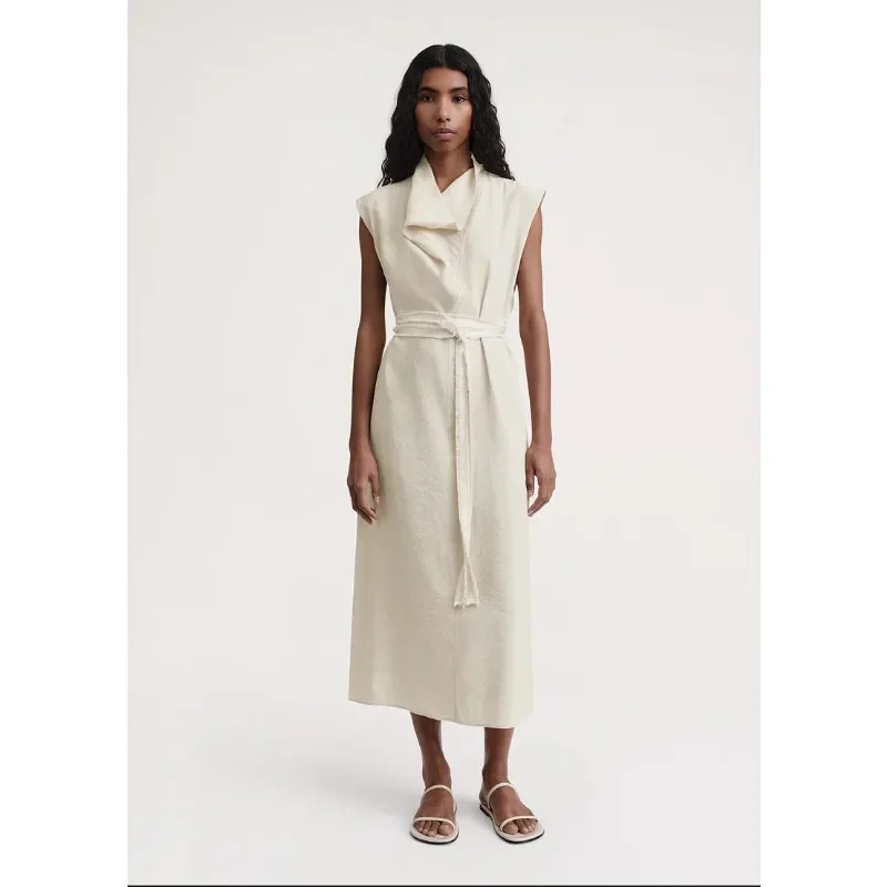 

TT-Women's Viscose Sleeveless Dress, Loose Fitting, High Quality, Casual, Ankle Length, Loose, Relex, Summer, 2024