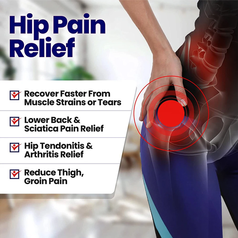 Hip Brace, Sciatica Pain Relief Devices - SI Belt/Sacroiliac Belt, Compression Wrap for Thigh, Hamstring, Joints, Pulled Muscles