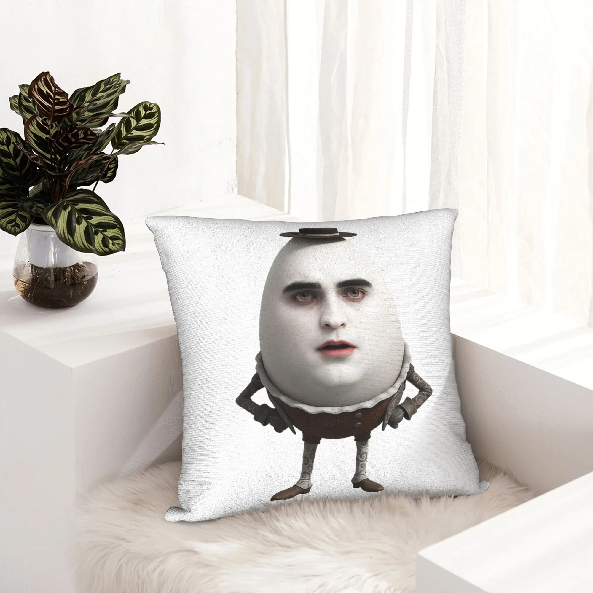 Eggward Twilight Edward Meme Pillowcase Double-sided Printing Cushion Cover Gift  Pillow Case Cover Home Square