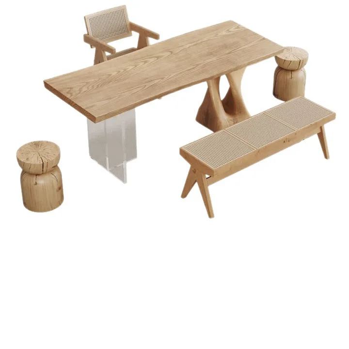 

Wabi, ash wood, solid wood, large board tea table, log, living room, household, tea