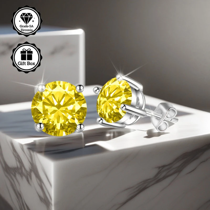 

LAMVOICE 0.2-4 carat zirconia needles, gift for daughte, needles for women,925 sterling silver needles, gift for families