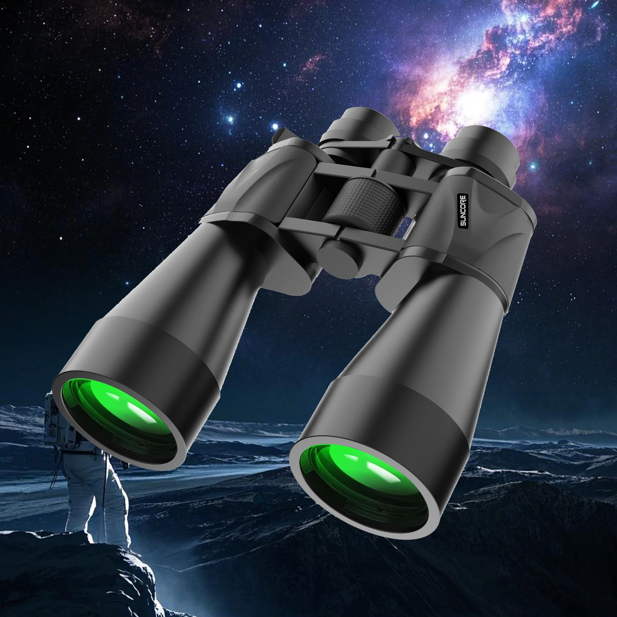 

HD Binoculars 10-380X100 Professional Powerful High Magnification Telescope for Camping Hunting Portable with BAK4 Prism