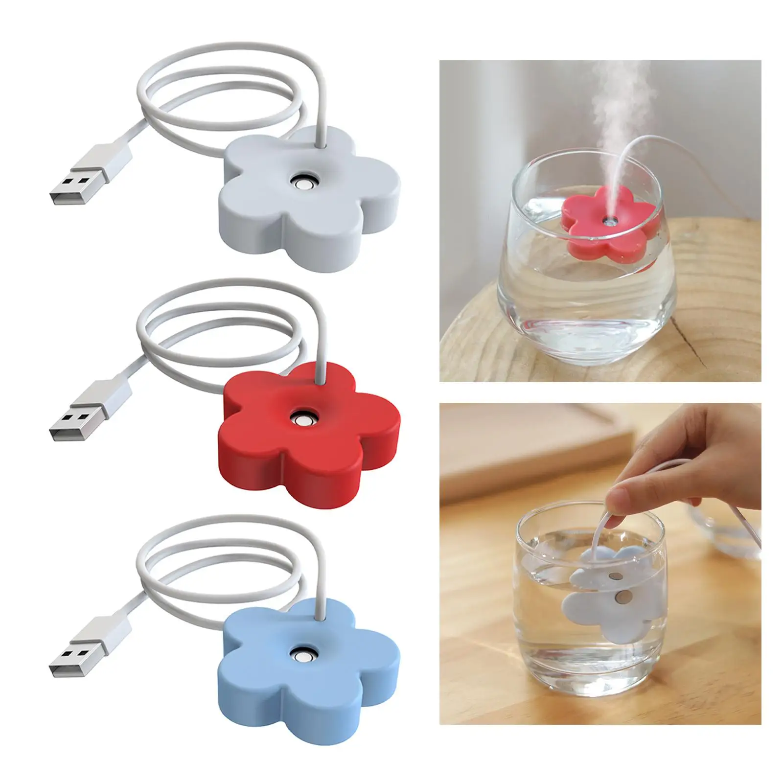 ポータブル空気加湿器 USB 静かなミストメーカーアロマディフューザー家の装飾オイルオフィス寝室清浄機