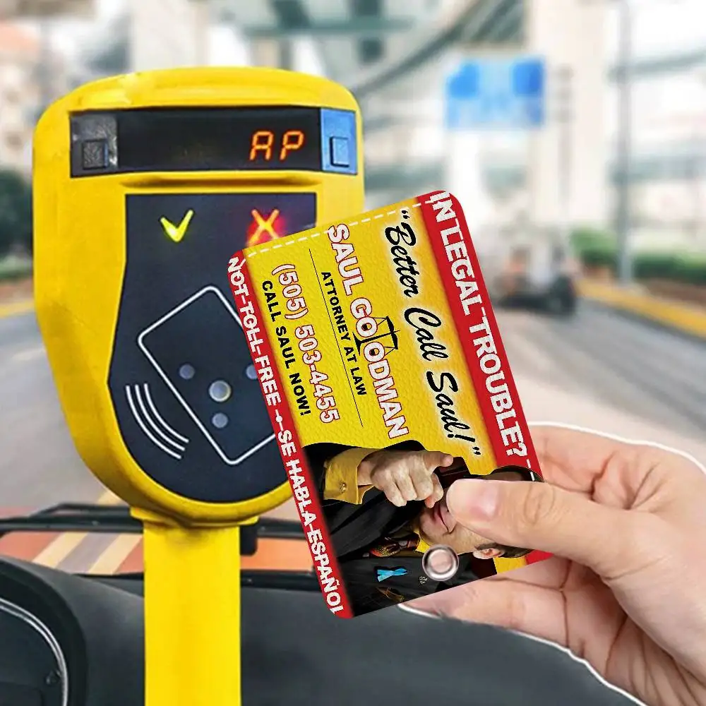 حامل بطاقة الوصول الكلاسيكي Better Call Saul Style PU مع سلسلة مفاتيح - حماية تنفيذية لبطاقة البنك، مترو الأنفاق، حافظة بطاقة الحافلة #3