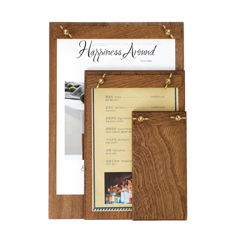 A4/A5 Clip Board Solid Wood Writing Pad Folder Paper Office Supplies Organizer Clipboard Storage Box Document Pad Paper Holder