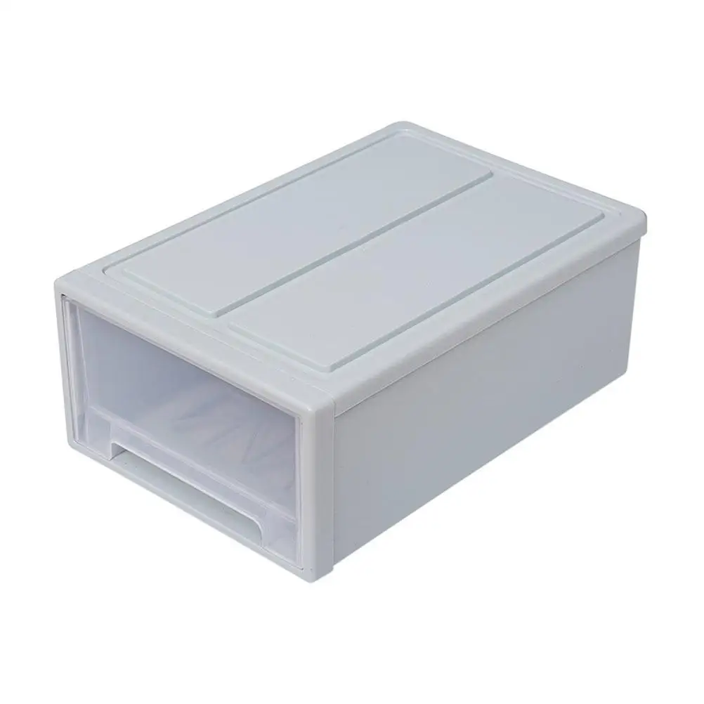 

Large Capacity Plastic Drawer Storage Box Shoe Organizer Stackable Cube Container Clothes Toy Book Household Item Storage