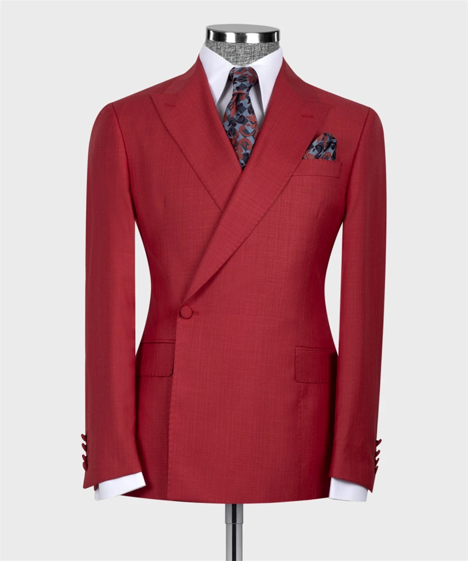 Terno de noivo feito sob medida, blazer e calças para homens, desgaste de negócios, casamento, baile de baile, festa, clássico, 2 peças