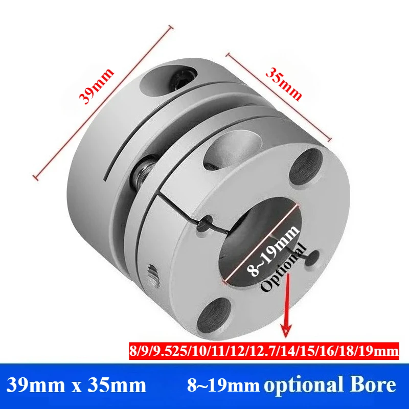 CSCA-D44x35 Stepper Screw Servo Motor Connection Single/Double Diaphragm Aluminum Alloy Coupling 44mm*35mm Bore: 8~22mm