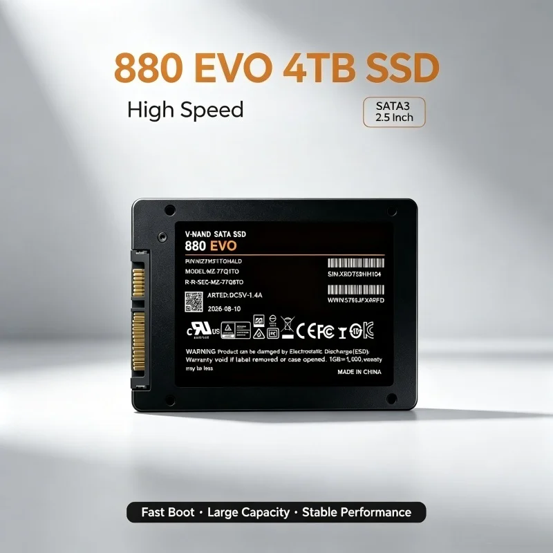 880 EVO SSD, 2TB/500GB Inside Solid State Disk, HDD Hard Drive, Laptop, Desktop, PC, SATA3, 2.5-Inch, MLC, Disco Duro, Top New. 