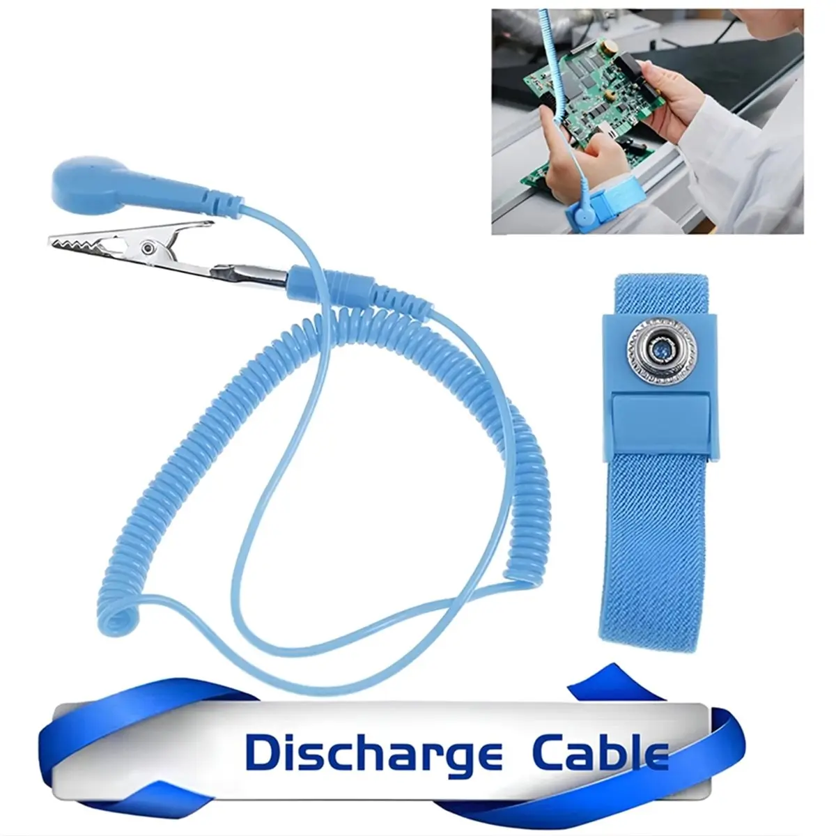 2026 New Anti Static Bracelet Electrostatic Cordless Wireless Adjustable ESD Discharge Cable Wrist Band Strap Hand with Spare 5p