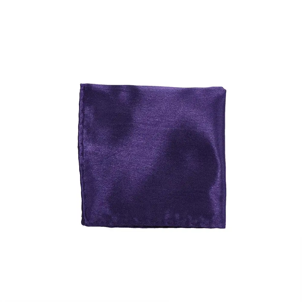 Lenço monocromático quadrado de bolso acetinado para homens, lenço Hanky Hanky para cavalheiros vestido de casamento formal, festa