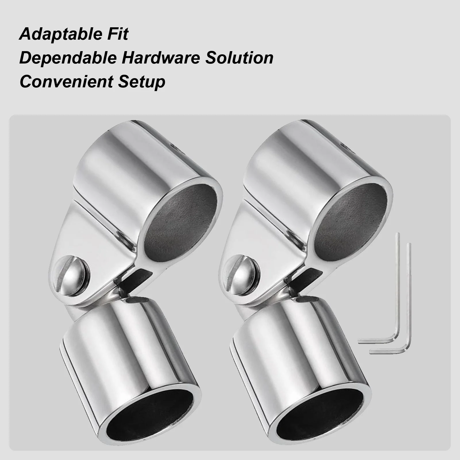 

Boat Top Mounting Hardware Boat Top Brackets Stainless Steel 2 Pieces Anti-Rust Awning Fixings For Round Tube Deck Fitting