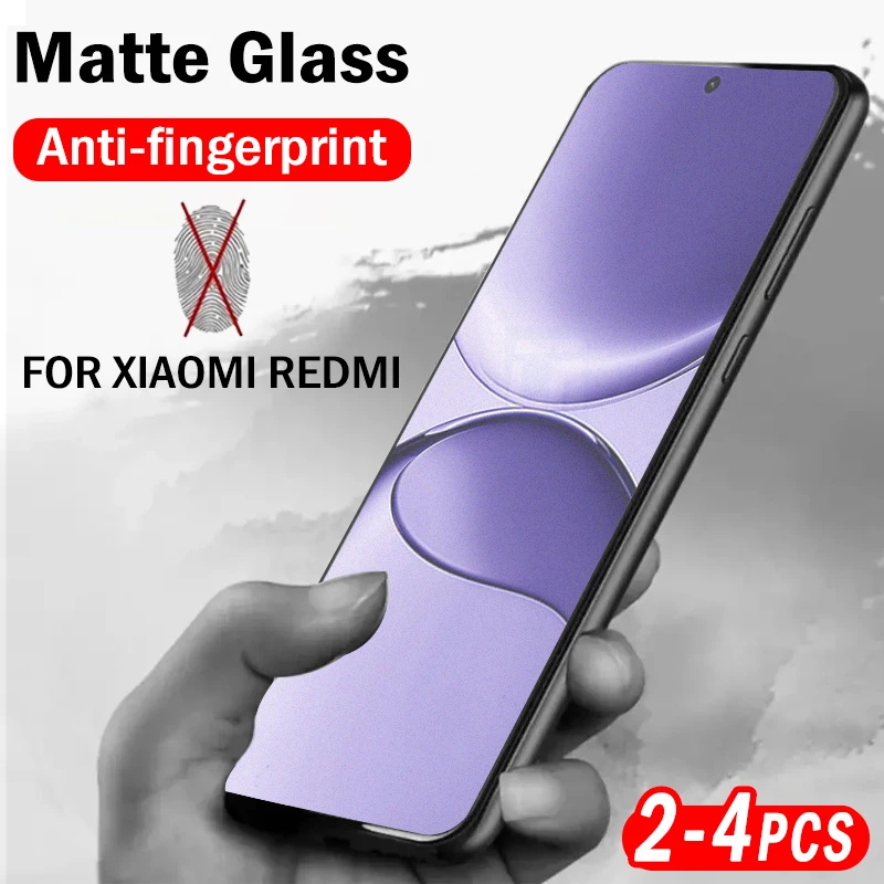 

Full Cover Matte Tempered Glass For Xiaomi Redmi Turbo 4 Pro 3 14C 13C 14R 13X A3X A4 A5 Note 14s 13 Frosted Screen Protectors