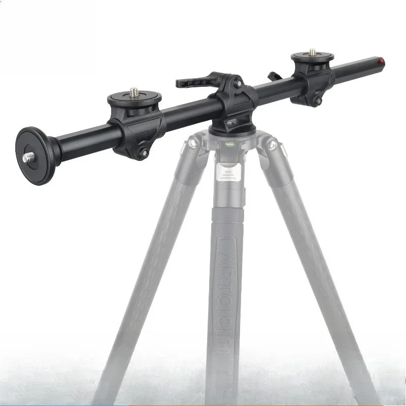 Multi-device horizontal axis tripod expansion photography camera dual camera