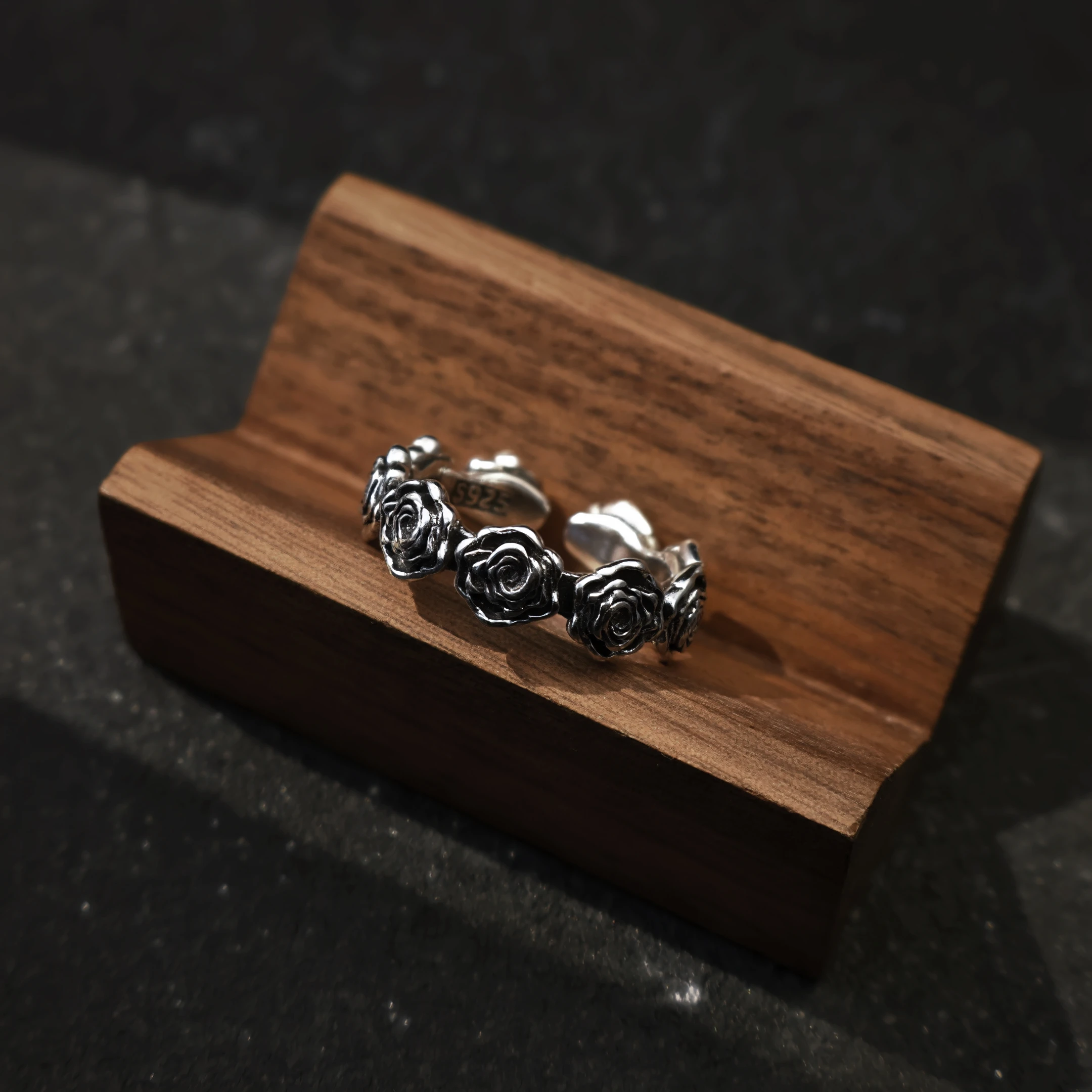 Retro Floral Crown Adjustable Open Ring For Men Women Silver-plated Copper Punk Gothic Edgy Jewelry Unisex Accessories Cool Gift
