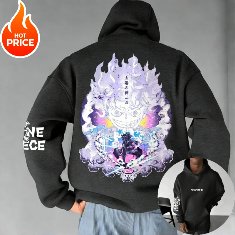 

One Piece Nika Luffy Harajuku Streetwear Men 2026 Vintage Streetwear Hoodie Winter Women Oversized Hooded Sweatshirt Long Sleeve