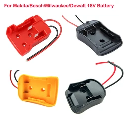 DIY Adaptador De Bateria Para Makita/Bosch/Milwaukee/Dewalt 18V Conector De Alimentação Adaptador DIY Suporte De Doca 14 Awg Fios