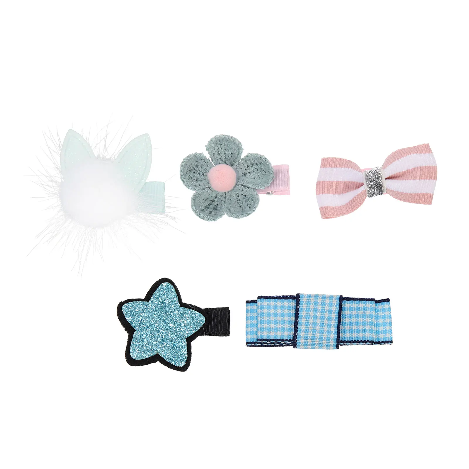 

5 Pcs Korean Version Pet Crown Hair Accessories Grooming Cloth Puppy Hairpins