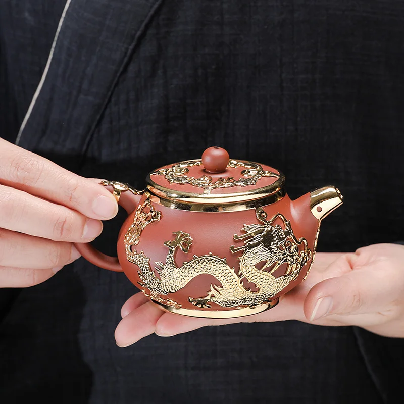 

Purple Clay Teapot Pure Handmade Teapot Household Size Capacity Kung Fu Teaware Single Pot Tea Cup
