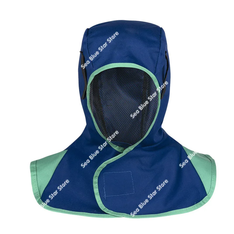 Welding cape flame retardant anti-spark welding anti-scalding headgear dust cutting grinding anti-splash welder cape cap