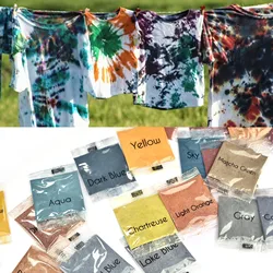 2g/Bag Fabric Tie Dye Pigments Old Clothes Refurbished Powder Cotton Jeans Canvas Coloring Pigment Tie-Dye Handmade Supplies