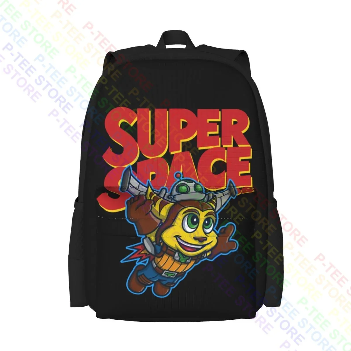 

Super Space Bros Ratchet Clank Large Capacity Backpack Print Swimming Sports Style Outdoor Running