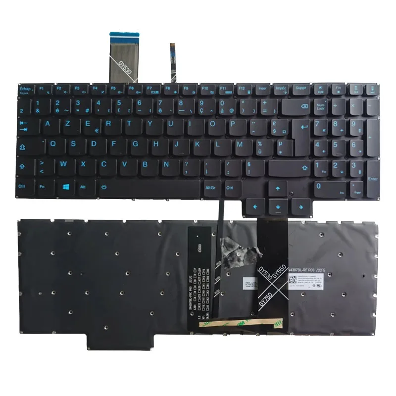 

Клавиатура для ноутбука Lenovo IdeaPad Gaming 3-15IMH05 15ARH05 15ACH GY530 GY550 GY570 French FR с подсветкой, синяя буква