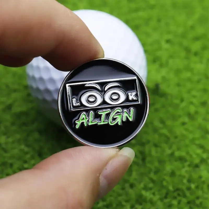 Golf Marker Hat Clip Golf Ball Marker Hat Clip Magnetic Ball Marker Cute Eyes Design Metal Tool Accessories Clamp Easy Attach