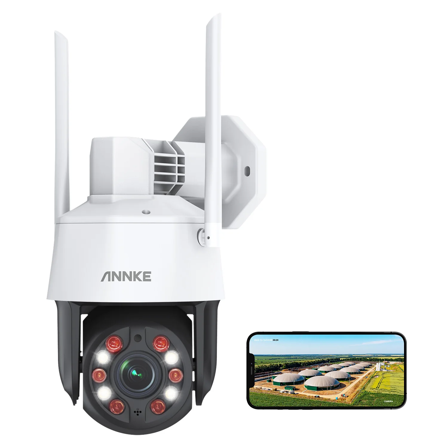 ANNKE 5MP PTZ Wifi Security Camera Two-way voice intercom Human detection and Smart Tracking IP66 Outdoor Waterproof CCTV Camera