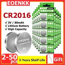 2-50pcs 3V CR2016 Button Batteries LM2016 BR2016 DL2016 Cell Coin Lithium Battery for Watch Electronic Calculators Pilas Boton