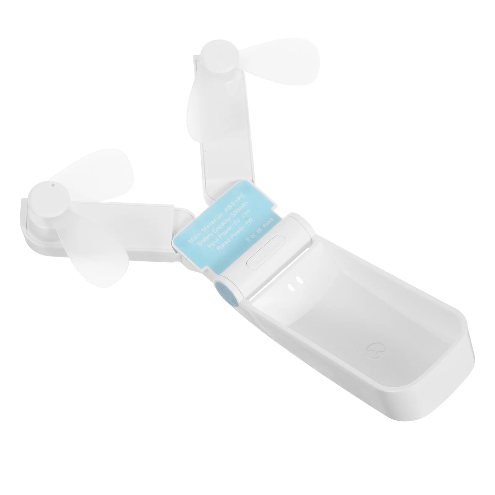 

Double-Headed USB White Mini Folding Fan Portable USB Rechargeable Electric Cooling Fan Travel Outdoor Summer Device