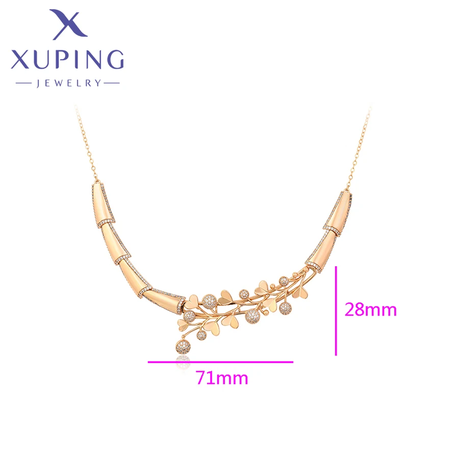 Xuping Jewelry Elegant Flower Fashion Luxury Charm Style Pendant Necklace for Women Party Gift X000460990