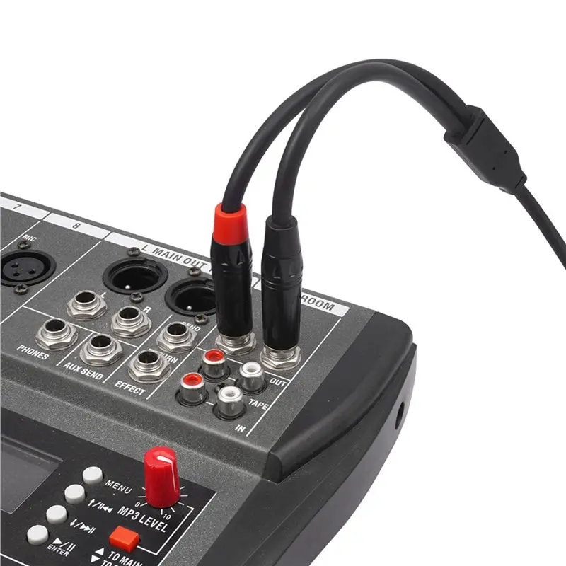 AS95 2pcs 6.35mm Stereo to 2 Mono Y-Splitter Insert Cable, 1/4 Inch Male to Dual 6.35 Male Audio Cable 100cm