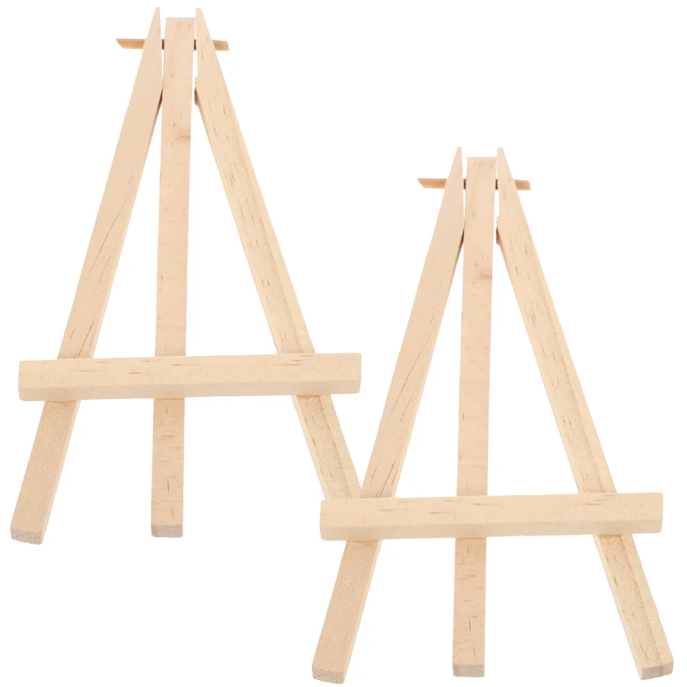 

2Pcs Mini Wooden Easel Stand Foldable Tabletop Easels for Cards Photos Pictures Home Business Showroom Display