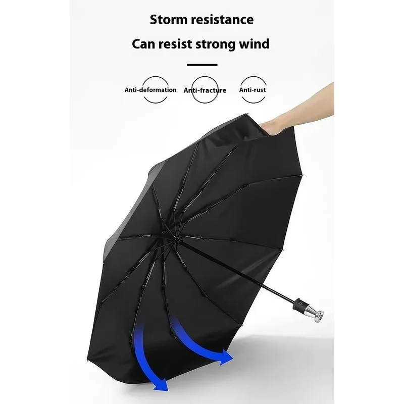 For Ford ST-line Focus Mondeo Kuga Edge Ranger Explorer Raptor Ecosport F150 Car Automatic Folding Windproof Sunshade Umbrella - view 4