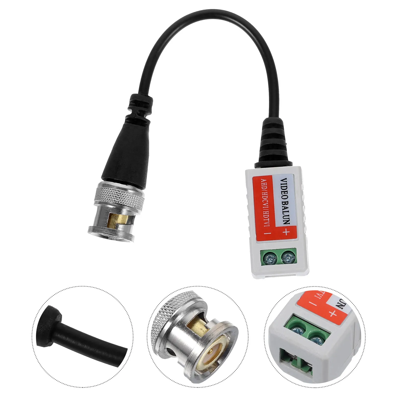 كابل إرسال واستقبال الفيديو لكاميرا CCTV كاميرا CCTV جهاز إرسال واستقبال الفيديو 2000Ft أسود بدون طاقة