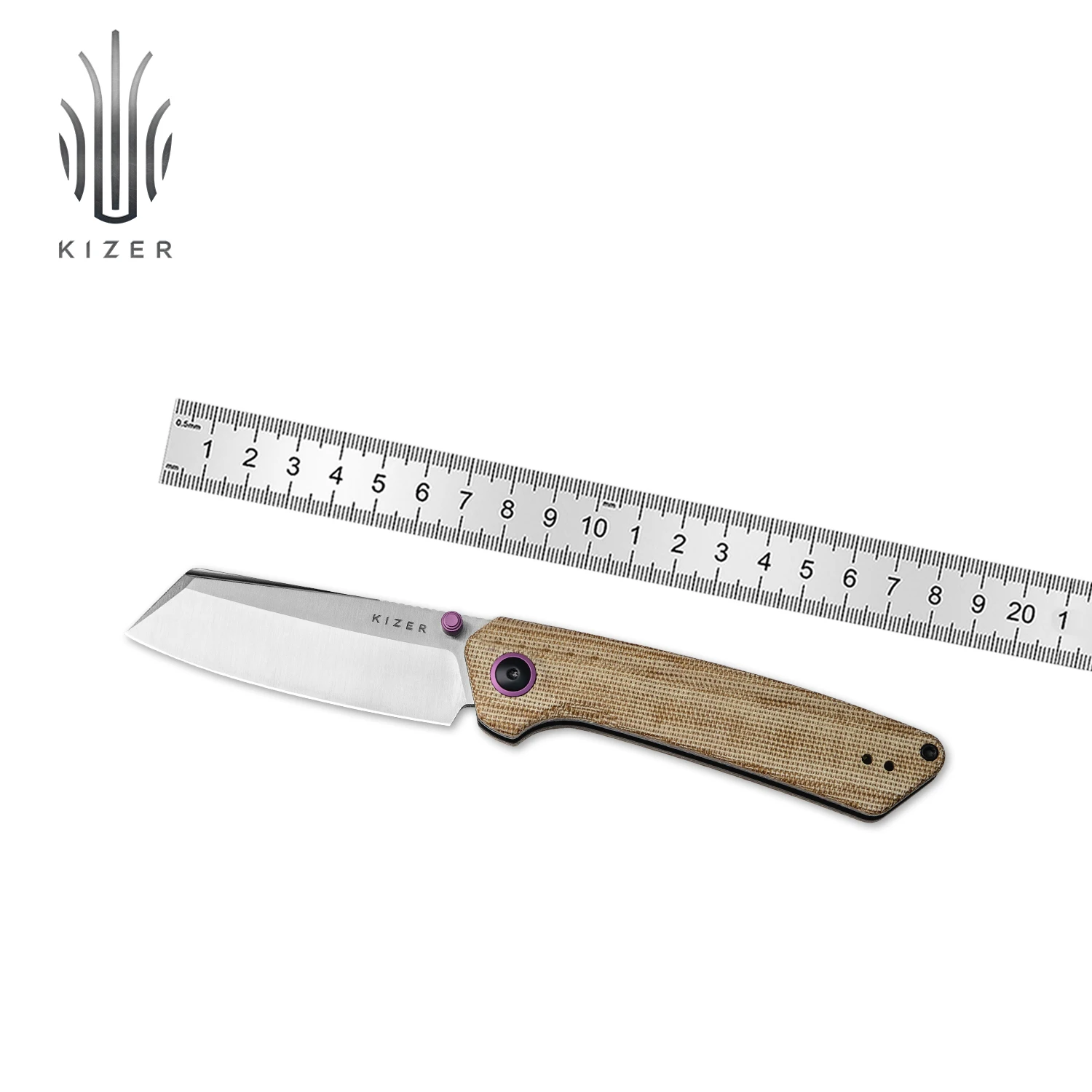 

Kizer Hunting Folding Knife Madrac V3693A1/V3693A2 NitroV With Micarta Handle 2025 New Survival Folding EDC Tools Sharp Knives
