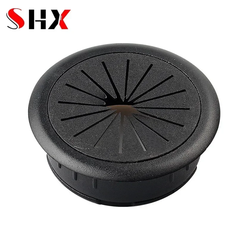 5pcs Desk Table Plastic Cable Hole Cover 50 53 60 80mm PC Computer Desk Round Wire Tidy Grommet Cable Organizer Office Furniture