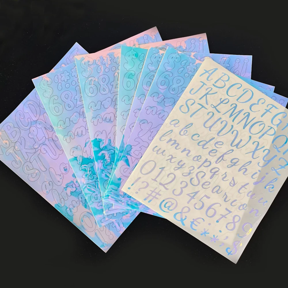 3Pcs/set 1 inch Creative Functional Planner Sticker Vinyl Waterproof Colorful Dream Letter Number Sticker For DIY Cup Price Tag