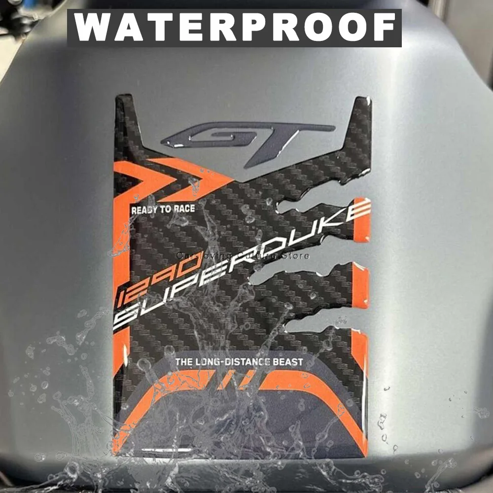 สติกเกอร์ป้องกันกันน้ำสำหรับ1290 Super Duke GT 2022-2024สติกเกอร์ป้องกันถังรถจักรยานยนต์สติกเกอร์ป้องกัน3D สติกเกอร์เรซิ่นอีพ็อกซี่